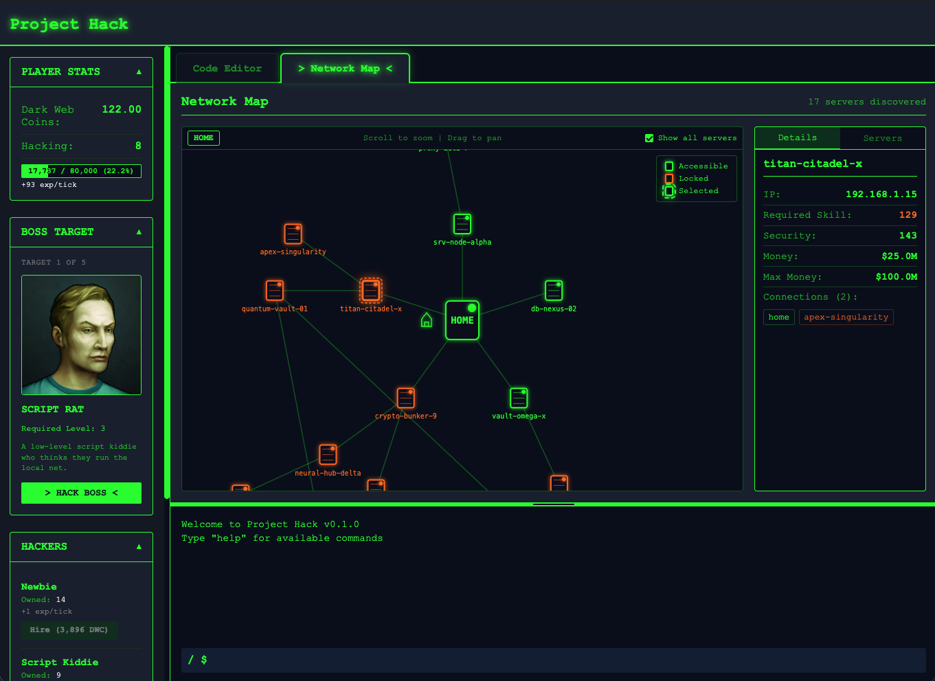 Project Hack screenshot
